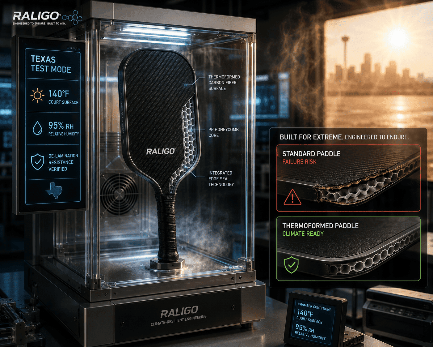 Texas Heat and Pickleball Paddle Failure: What Every B2B Brand Buyer Needs to Know About Delamination, Material Selection, and Climate-Ready Manufacturing