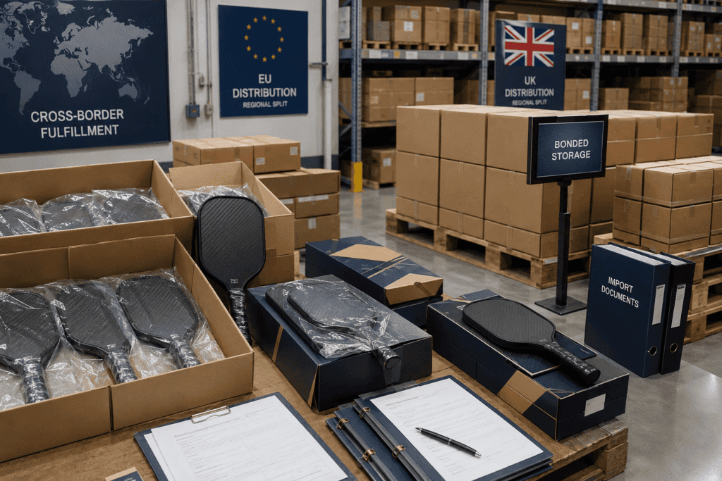 Cross-border logistics and bonded storage for carbon fiber pickleball paddle imports into the UK and European markets