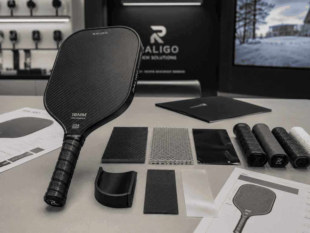 Illinois Cold-Climate Pickleball Paddle Specification Illinois cold-climate pickleball paddle specification with T700 carbon fiber, dense PP core, PU edge guard, and moisture sealing