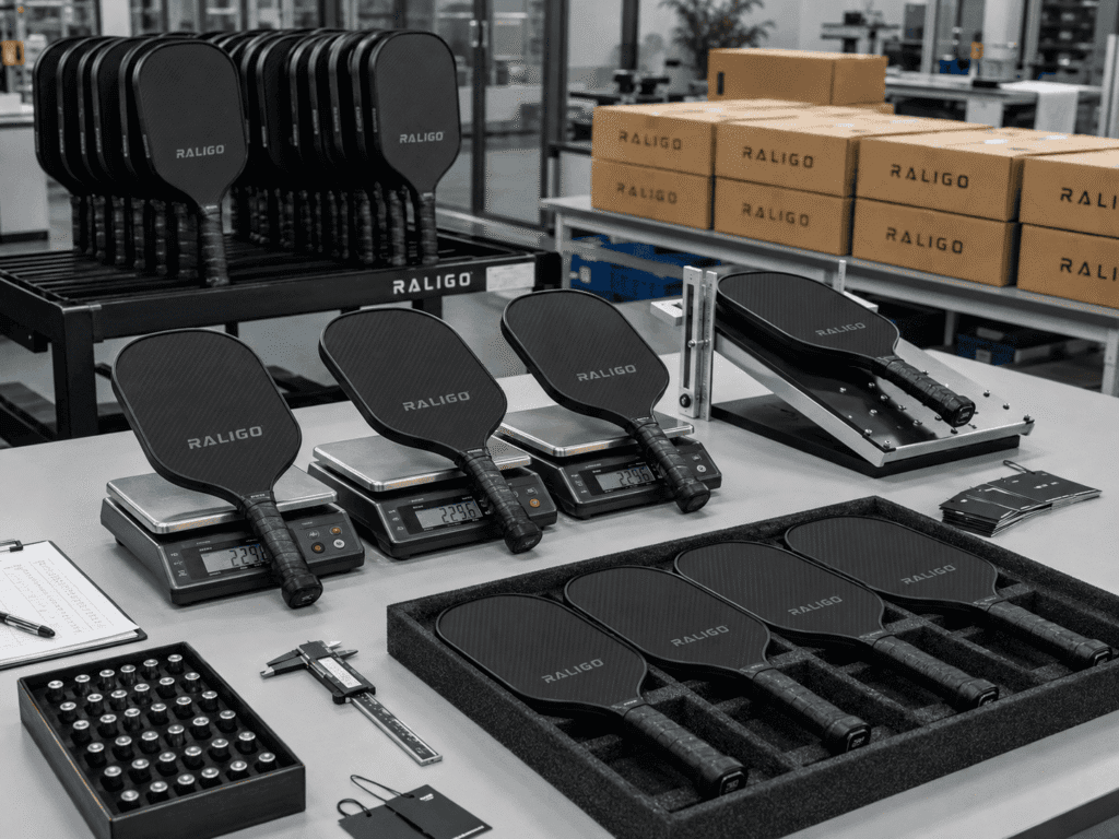 Batch Quality Control for Paddle Weight and Balance Consistency Batch quality control for pickleball paddle weight and balance using digital scales and balance-point inspection tools